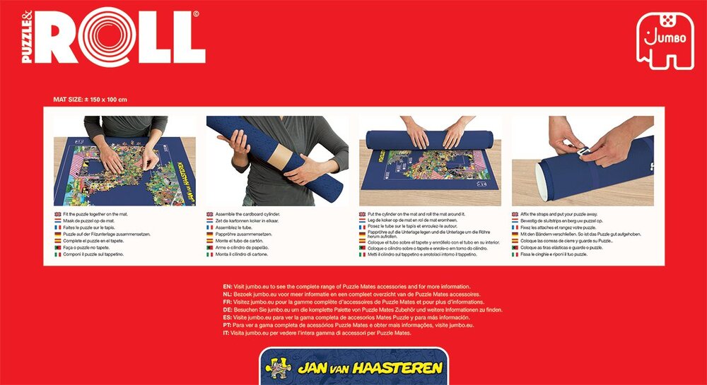 Puslespilstæppe Jan van Haasteren 118 x 66 cm