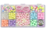 Perlemix pastel med elastiksnor