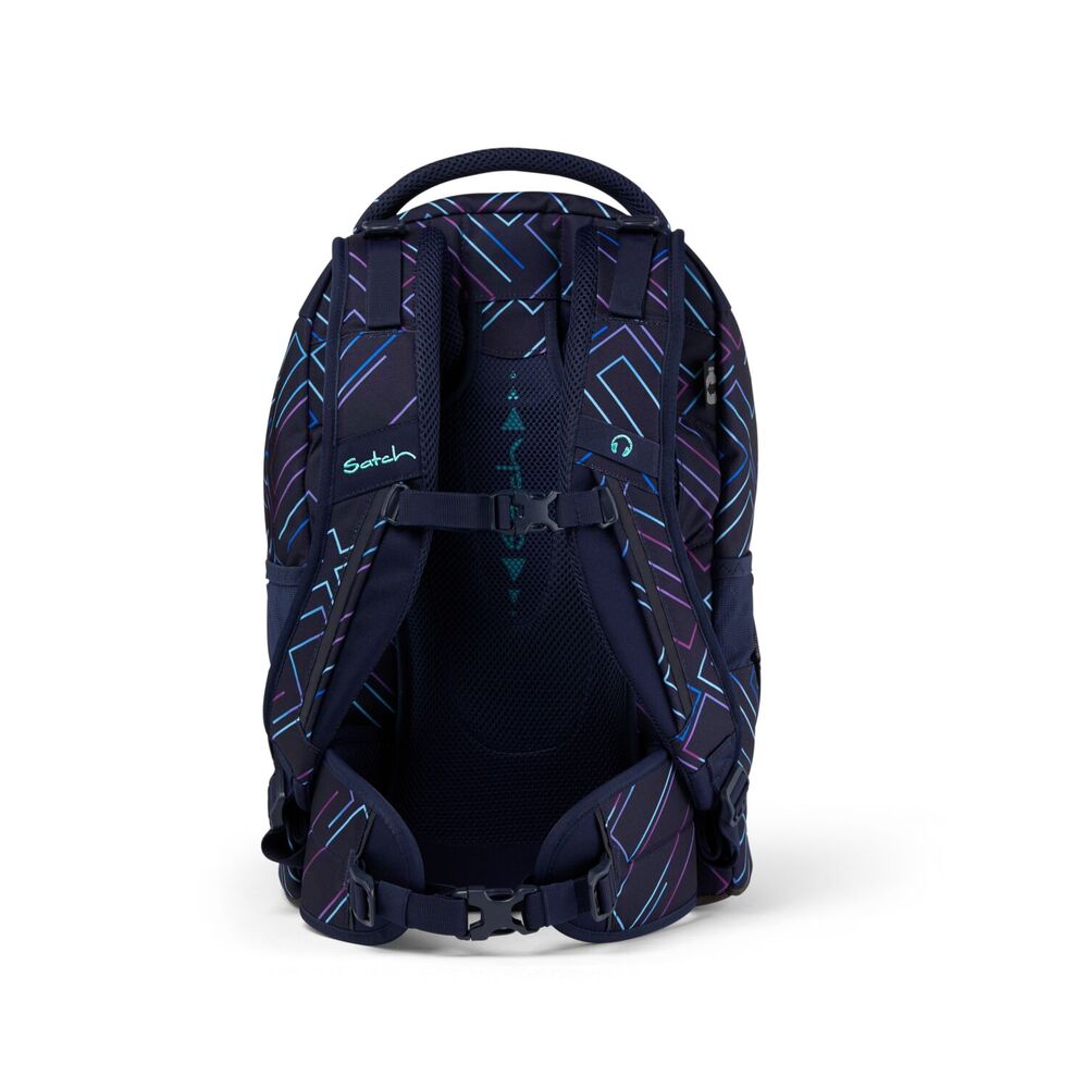 satch skoletaske purple laser