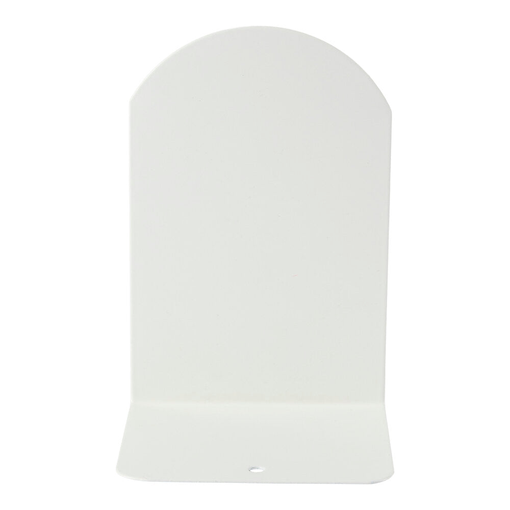 Bogstøtte metal 8 x 12 cm lille hvid