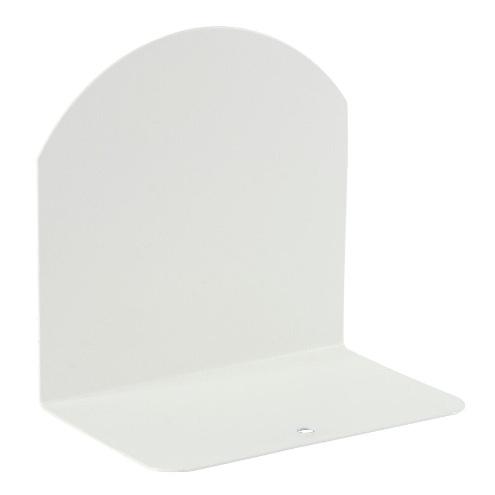 Bogstøtte metal 12 x 12 cm stor hvid
