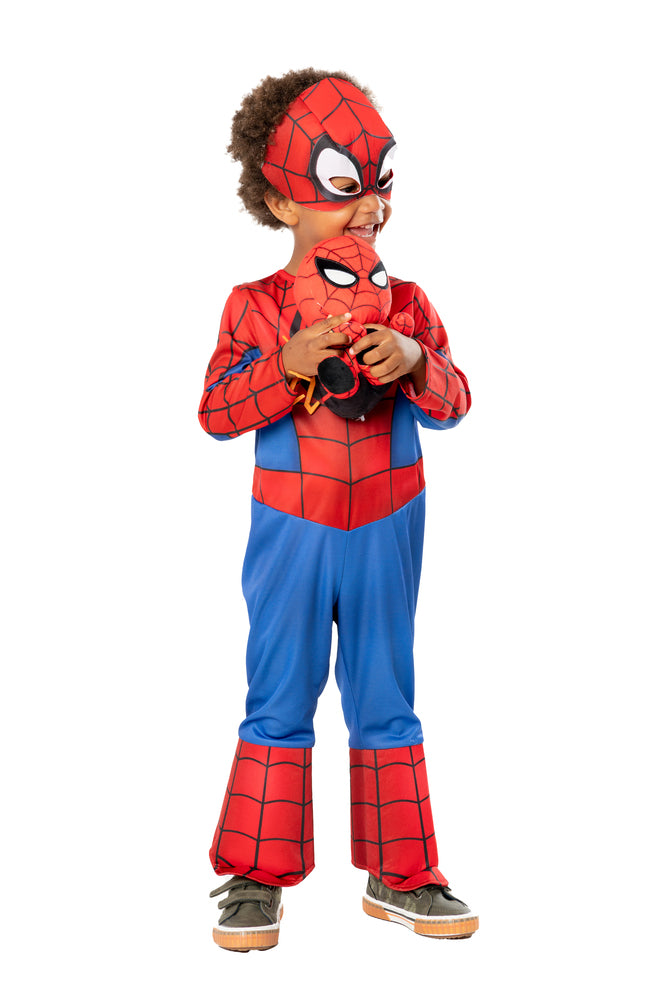 Spidey udklædningsdragt med maske str.3-4 år