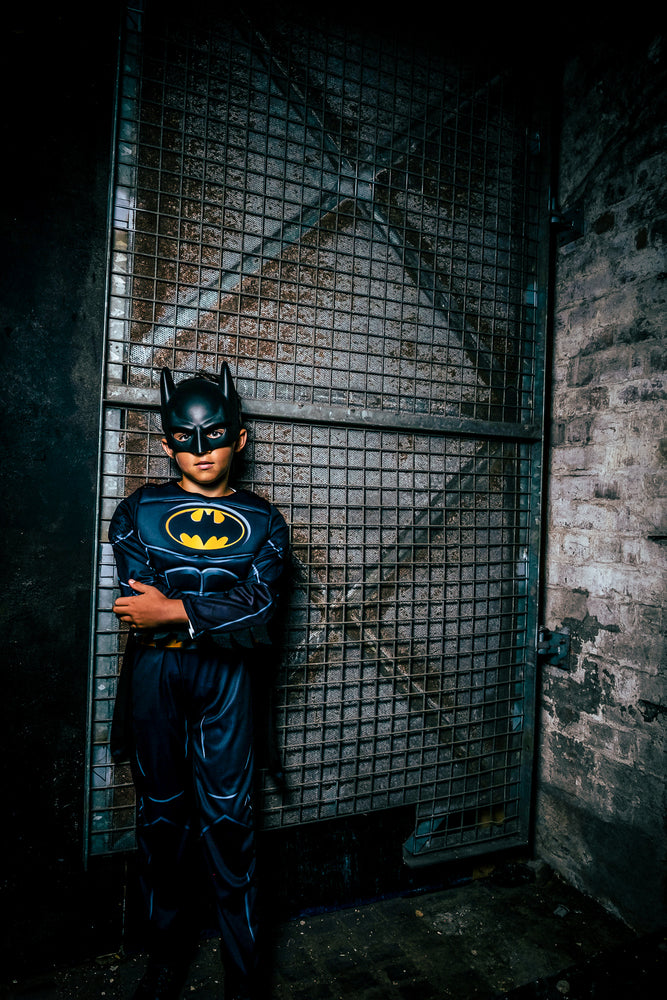 Batman Deluxe udklædningsdragt og maske str. 3-4 år