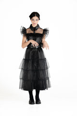 Wednesday Addams balkjole kostume str. 140 cm