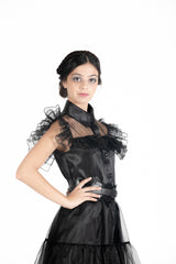 Wednesday Addams balkjole kostume str. 140 cm