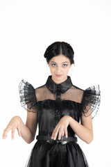 Wednesday Addams balkjole kostume str. 140 cm