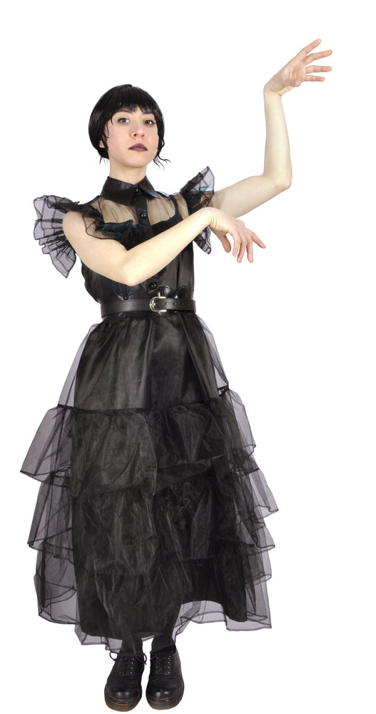 Wednesday Addams balkjole kostume str. 152 cm