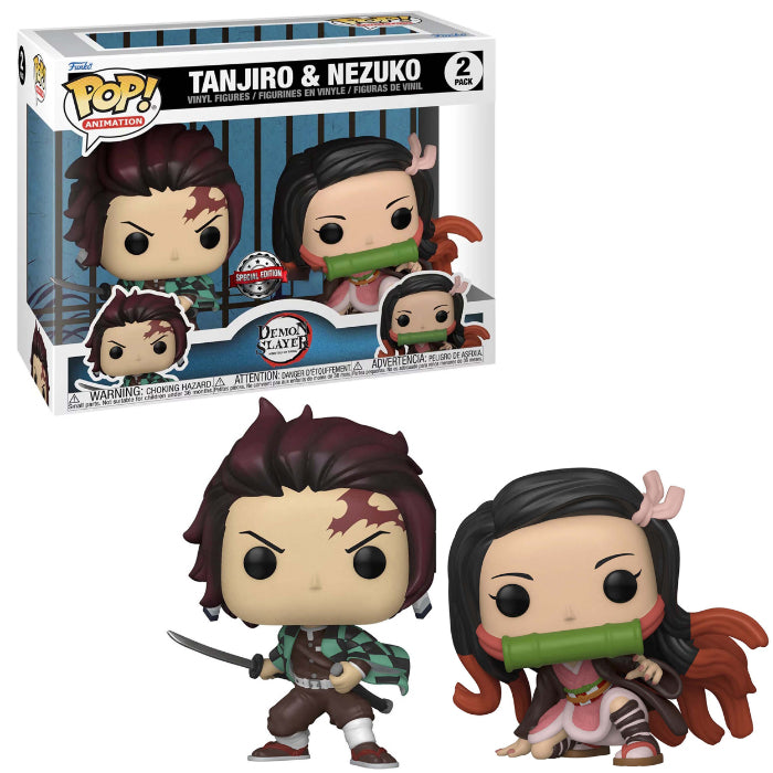 Funko Pop! Exclusive 2-PAK Demon Slayer Tanjiro & Nezuko