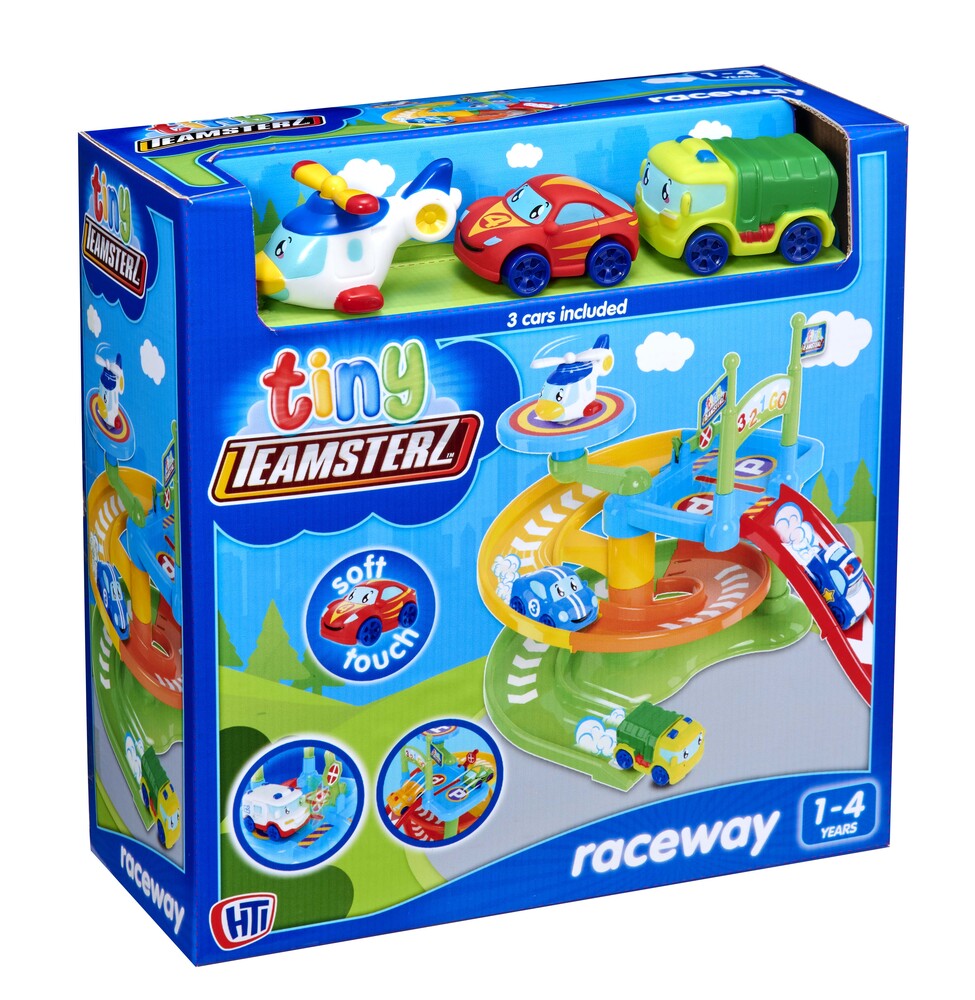 Tiny Teamsterz Raceway med 3 soft-biler