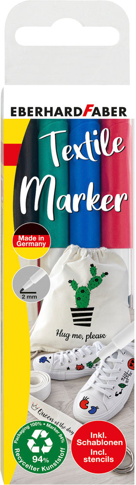 TEKSTIL MARKER EBERHARD FABER 4 ASS FARVER