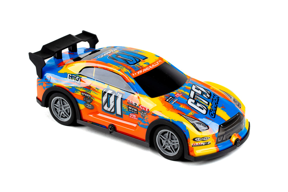 RC CHAMPION GT9 MED LYS GUL/BLÅ