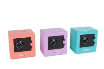 Bankboks med Kode 9 cm asst