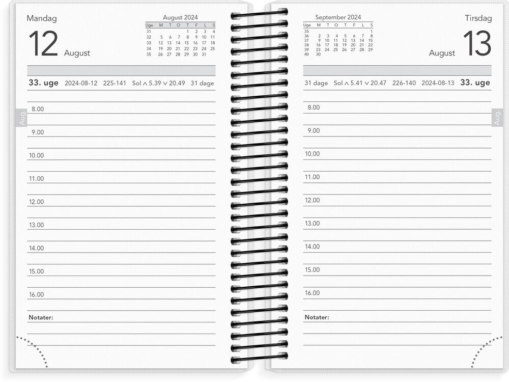 Mayland Studiekalender 24/25 Basic Mini 1 Dag Pr. Side