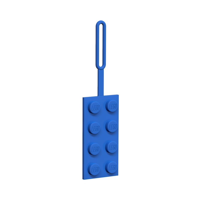 LEGO taskemærke, blå klods
