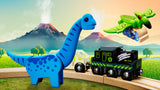 Batteridrevet tog med dinosaur