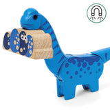Batteridrevet tog med dinosaur