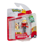 Pokémon Battle Figure 3-PAK MORPEKA, BULBASAUR, RABOOT