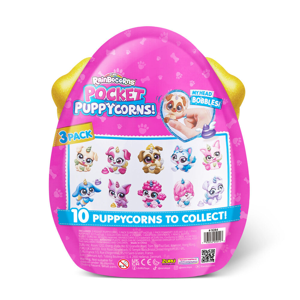 Rainbocorns Pocket Puppycorn 3-pak