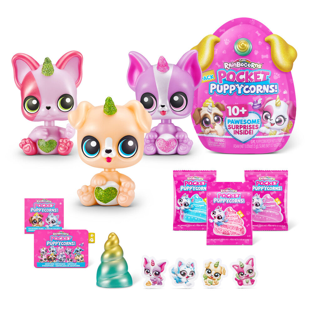 Rainbocorns Pocket Puppycorn 3-pak