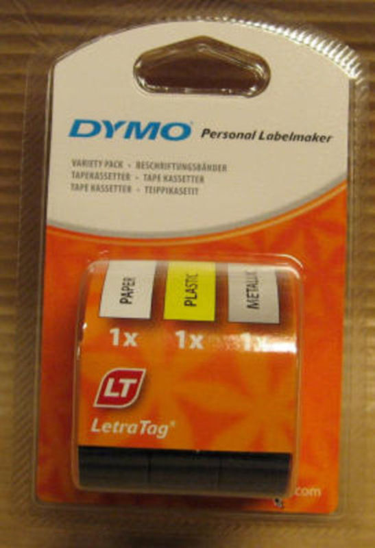Dymo letratag tape 3 pak