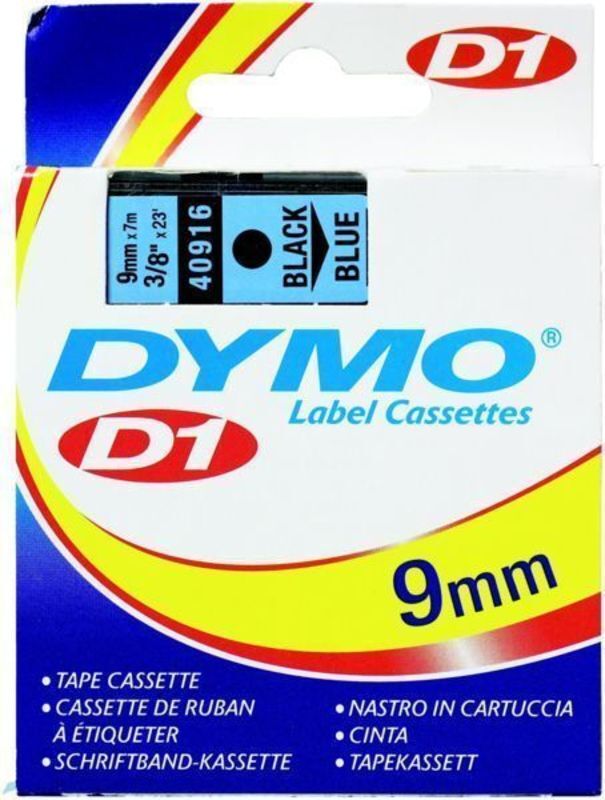 Dymo 1000/5000 9mm sort/blå