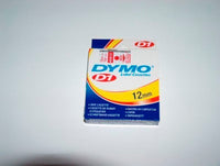 Dymo d1 tape 12mm 7m rød/klar