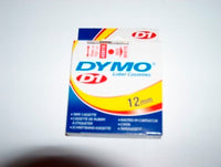 Dymo d1 tape 12mm 7m rød/hvid
