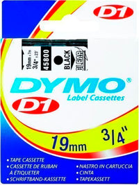 Dymo d1 tape 19mm 7m sort/klar
