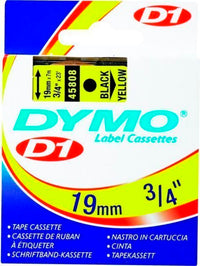 Dymo d1 tape 19mm 7m sort/gul