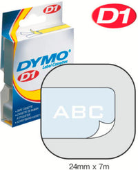 DYMO D1 TAPE 24MM 7M HVID/KLAR