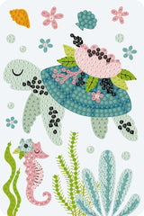 Diamond art skildpadde 10 x 15 cm