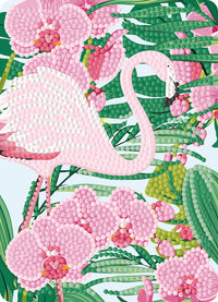 Diamond art flamingo 13 x 18 cm