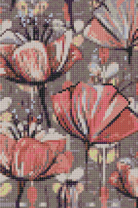 Diamond art blomster vintage 20 x 30 cm