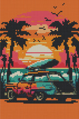 Diamond art Hawaii 20 x 30 cm