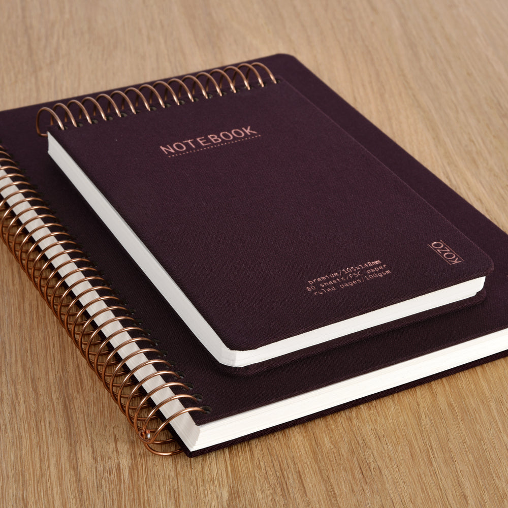 Notesbog KOZO A5 Coffee Linjeret