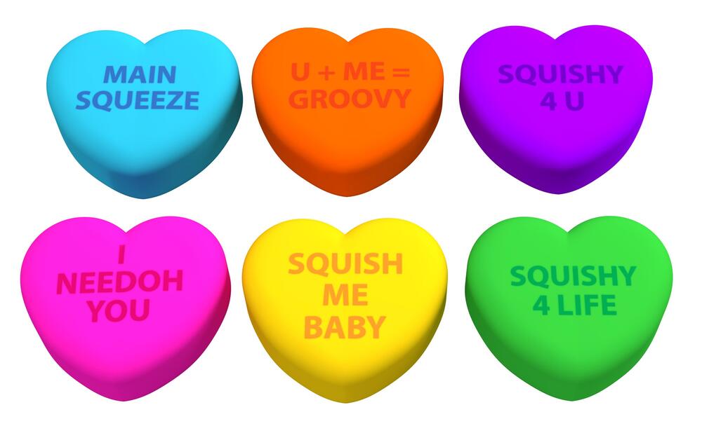 NeeDoh Teenie Squeeze Hearts 3-pak asst