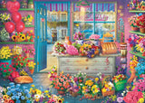 Puslespil Colourful flower shop 1000 brikker