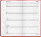Mayland Index planner 2025 måned vinyl rød
