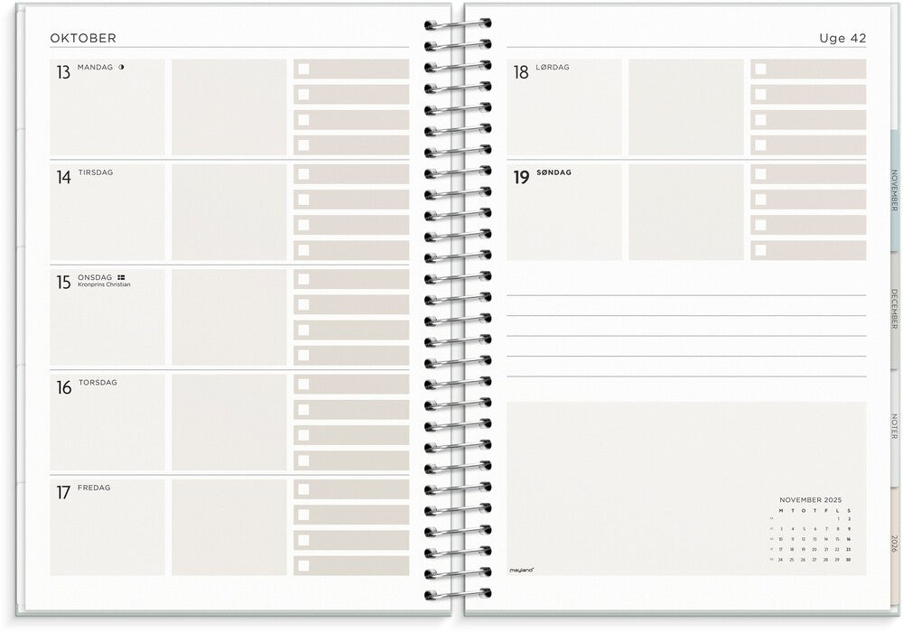 Mayland Life organizer 2025 to do uge