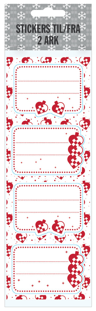 Stickers til/fra 2 ark 8 stk