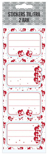 Stickers til/fra 2 ark 8 stk
