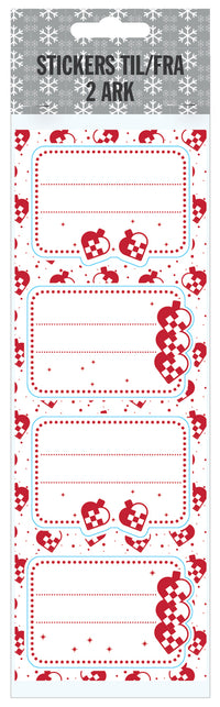 Stickers til/fra 2 ark 8 stk