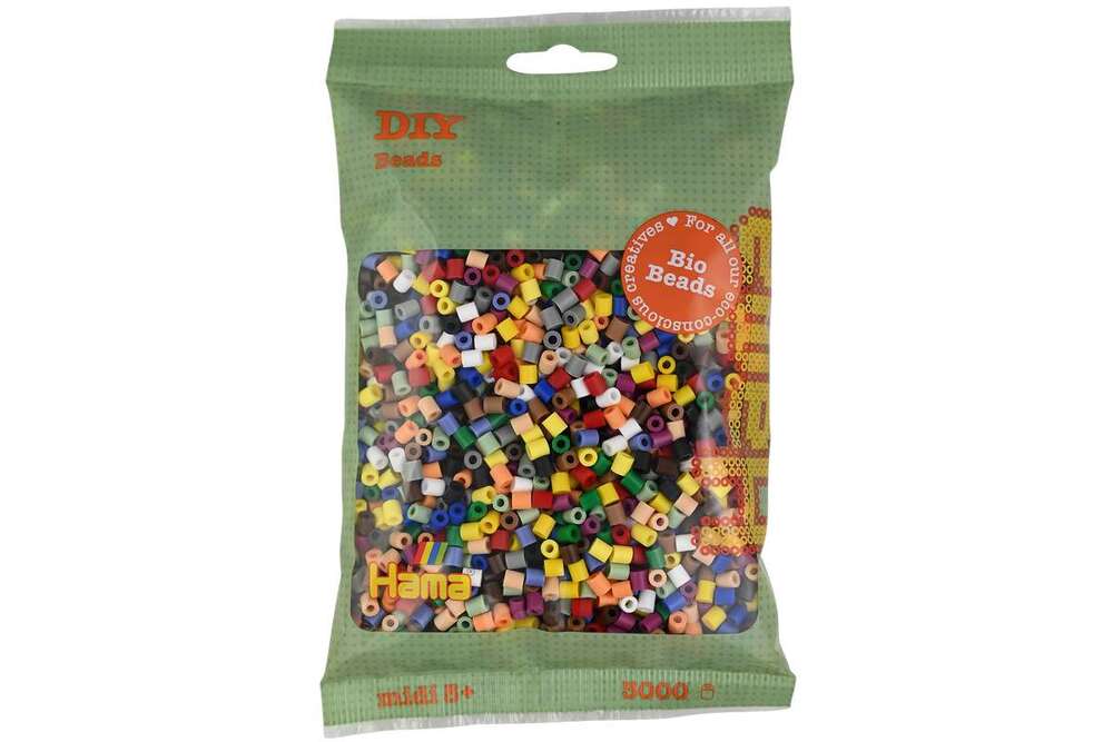 Hama BIO midi perler 3000stk mix 199 (15 farver)