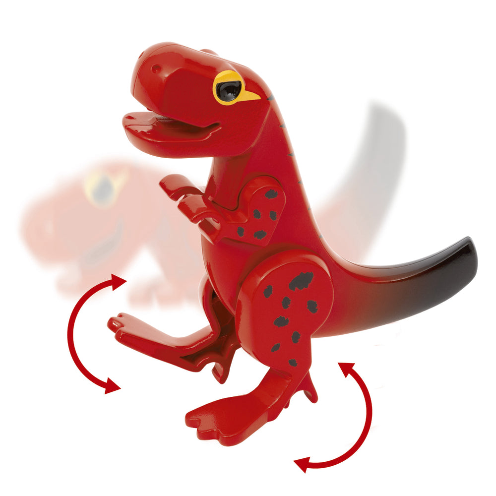 Aktiv vulkan med dinosaurer