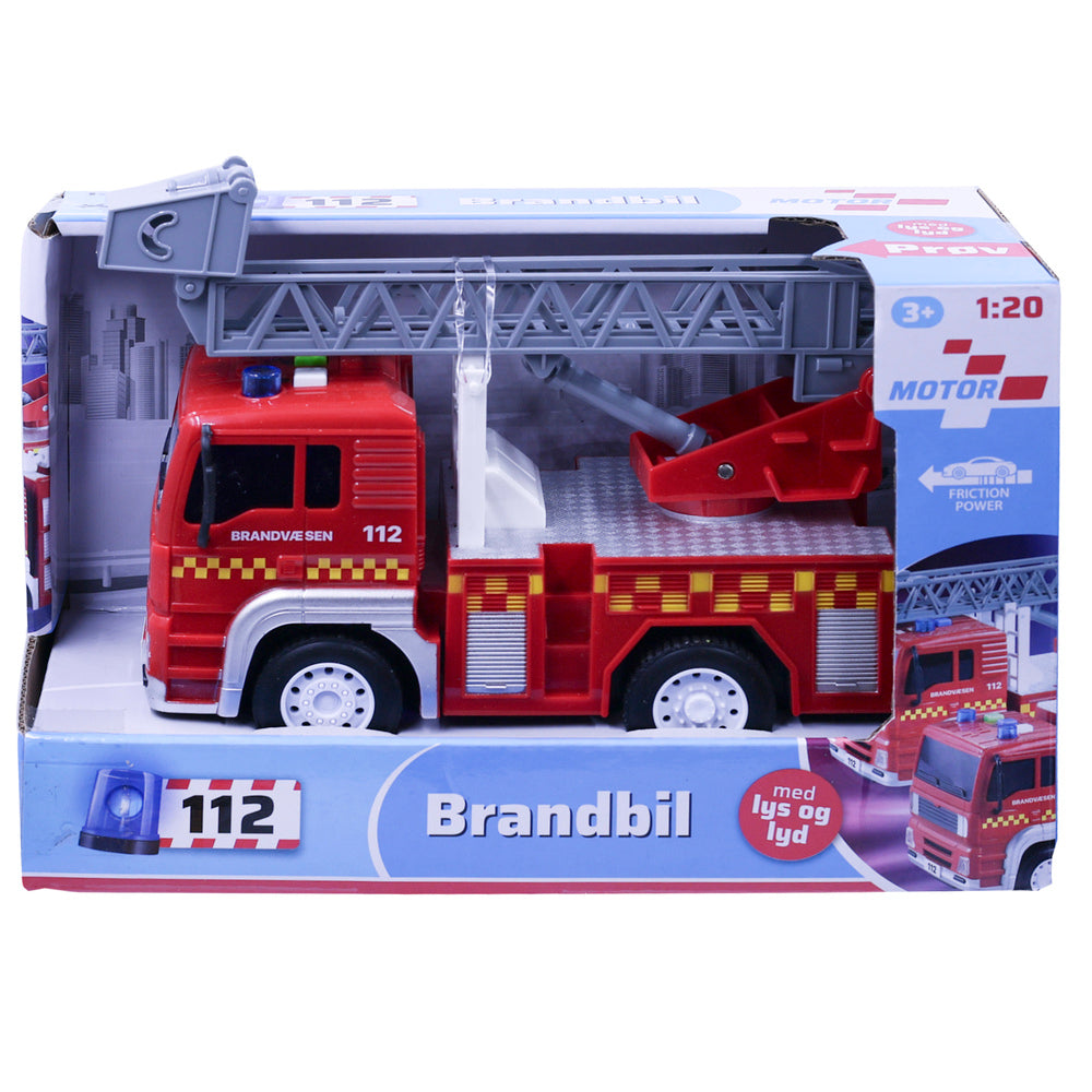 Brandbil med lys og lyd 18 cm ass