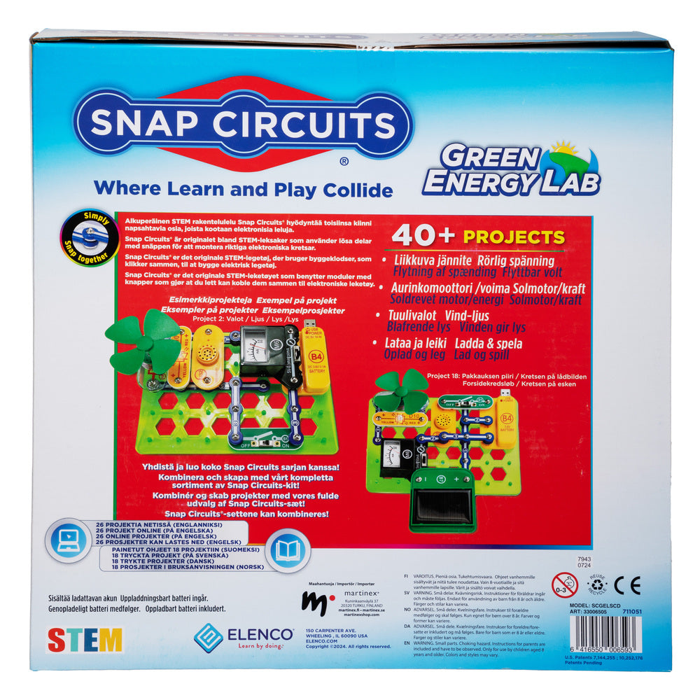 SNAP CIRCUITS GREEN ENERGY LAB SÆT