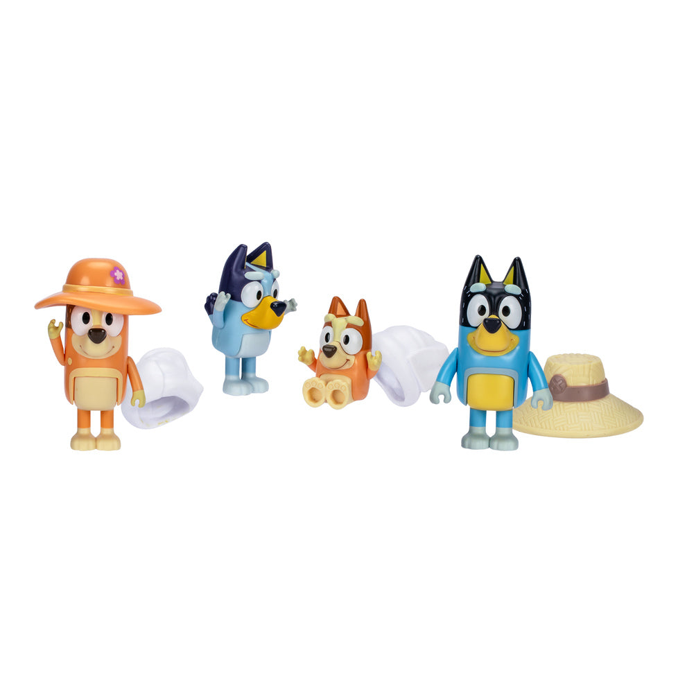 BLUEY Holiday Figure 4-pak Familetur