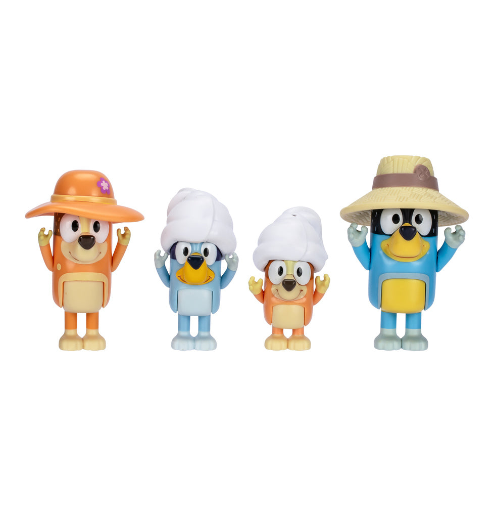 BLUEY Holiday Figure 4-pak Familetur