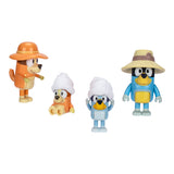 BLUEY Holiday Figure 4-pak Familetur