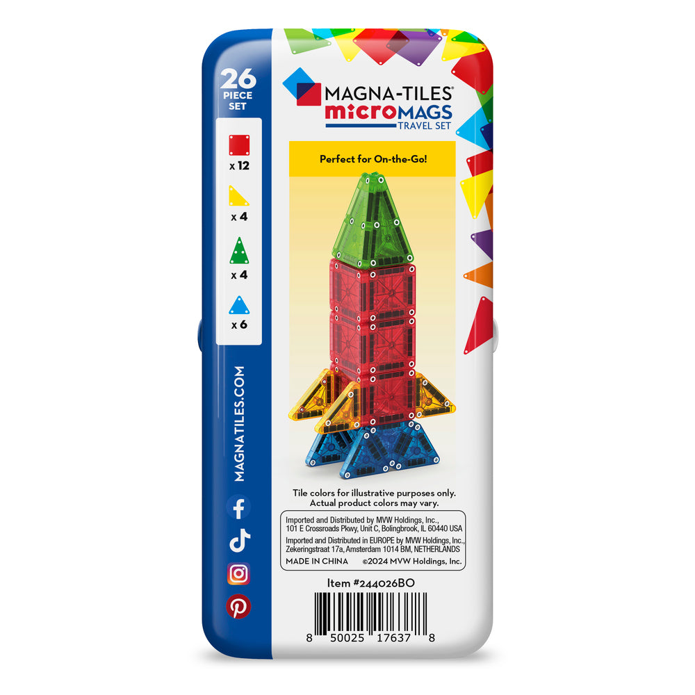 MAGNA-TILES micro MAGS Travel Tin case